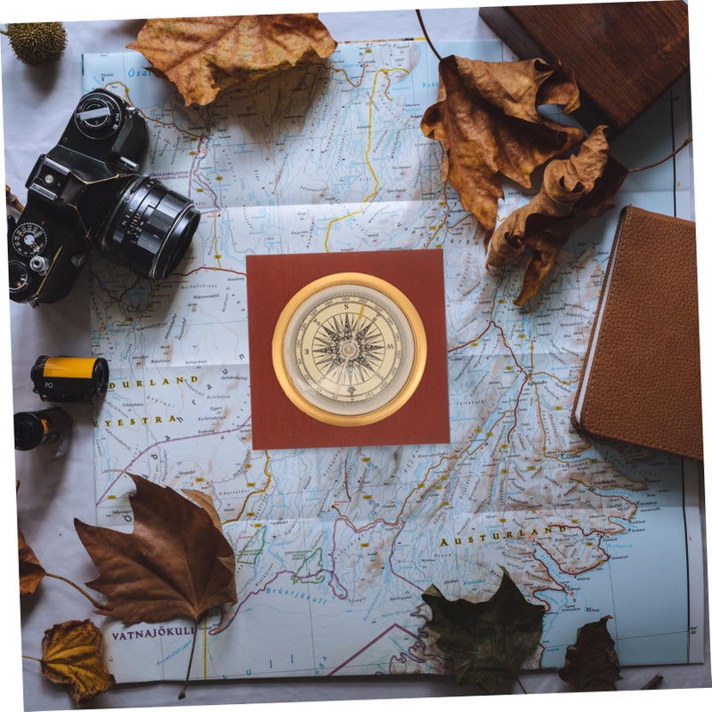 Portable Wooden Compass with Accurate Pointer for Hiking Navigation and Desk Decoration - Image 5