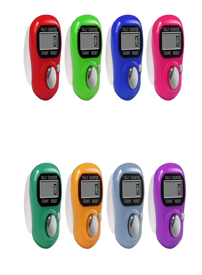 FIOTOK Electronic Finger Counter,8-Pack Case Resettable 5 Digit LCD Electronic Digital Display Finger Hand Tally Counter Counting for Golf,Goods Counting,Lap & Knitting - Image 1