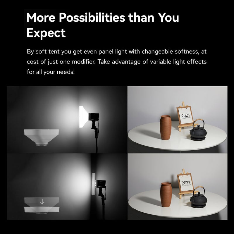 ML-CS1625 Soft Tent Kit with 3 Adapters for Photography Light Flash Studio Photography Portrait Live Stream - Image 3
