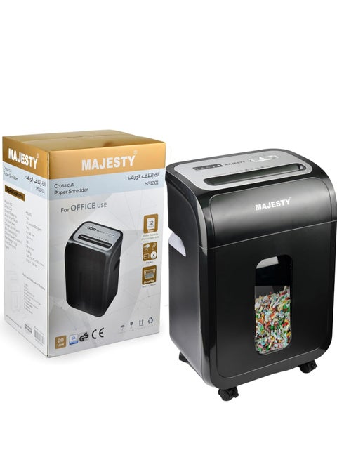 "Paper Shredder – A powerful shredding machine that cuts up to 12 sheets, staples, and credit cards with high efficiency, providing security and organization for documents at home and office!"