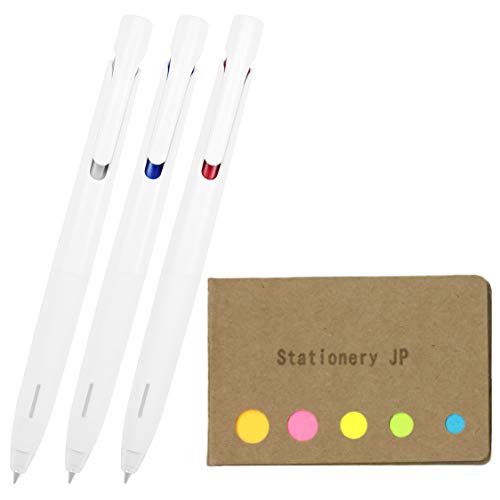 Stationery JP Zebra Blen Retractable Ballpoint Pen, Fine Point 0.5mm, Black Ink, Sticky Notes Value Set - Image 1