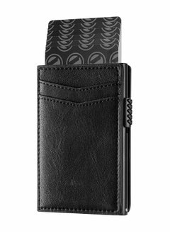 KASTWAVE Card Holder Wallet with Coin Pocket Magnetic Closure Pop Up Cards Slim Leather RFID Protection to 11 Case  - Image 1