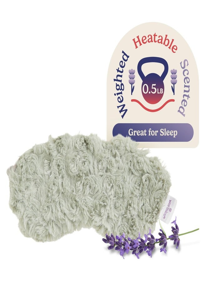 warmies Microwavable Eye Mask for Warmth & Comfort - Heat & Cooling Eye Compress for Dryness Relief - Weighted & Heated Lavender Sleep Mask for Calming Relaxation - Curly Sage - Image 1