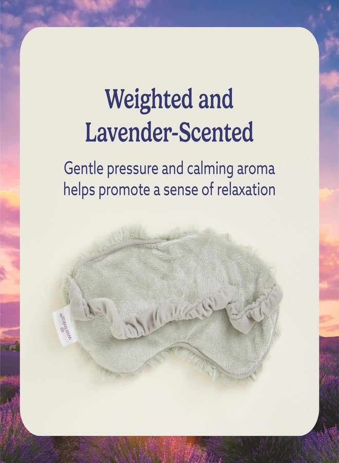 warmies Microwavable Eye Mask for Warmth & Comfort - Heat & Cooling Eye Compress for Dryness Relief - Weighted & Heated Lavender Sleep Mask for Calming Relaxation - Curly Sage - Image 4