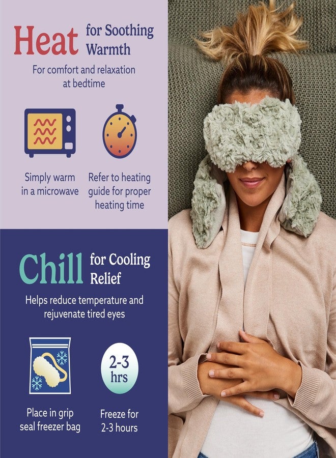 warmies Microwavable Eye Mask for Warmth & Comfort - Heat & Cooling Eye Compress for Dryness Relief - Weighted & Heated Lavender Sleep Mask for Calming Relaxation - Curly Sage - Image 5