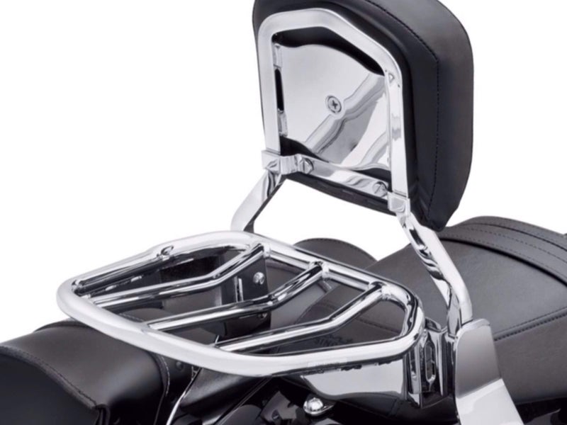 Eagle Skull Custom Tapered Sport Luggage Rack Rear Carrier Chrome for Harley Davidson Softail Heritage Classic Fat Boy Dyna Street Bob Low Rider Sportster XL1200 XL883 Iron Low Sissy Bar Backrest Ref 50300030 - Image 3