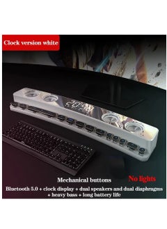 SOAIY Wireless HiFi Speaker Computer Game Subwoofer Bluetooth Speaker No Light 3600mAh Sound Bar Stereo Music Player Clock 3D Stereo Bass Surround Sound Box 3.5mm Audio Input for PC Laptop  - Image 1