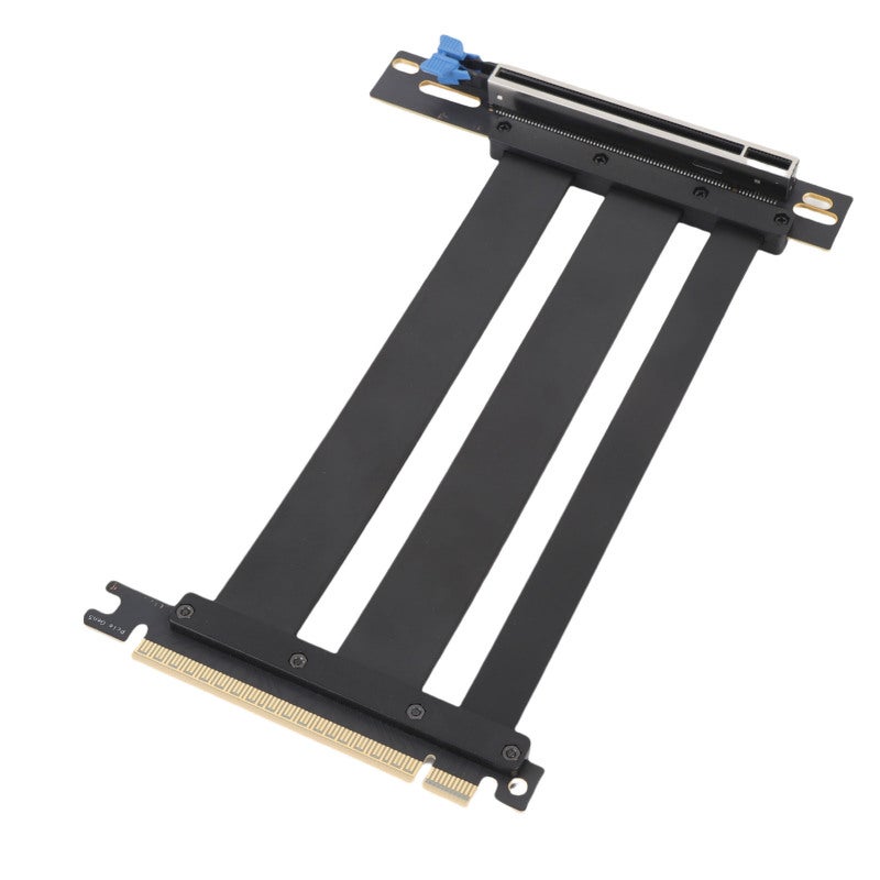 كابل تمديد PCIe 5.0 X16 بزاوية قائمة 90 درجة، محمي بسرعة 128 جيجابت في الثانية، لكابل تمديد GPU PCIE 5.0 X16 لحالات الكمبيوتر والخوادم وبناءات ITX، مستلزمات كمبيوتر، 15 سم / 5.9 بوصة - Image 2