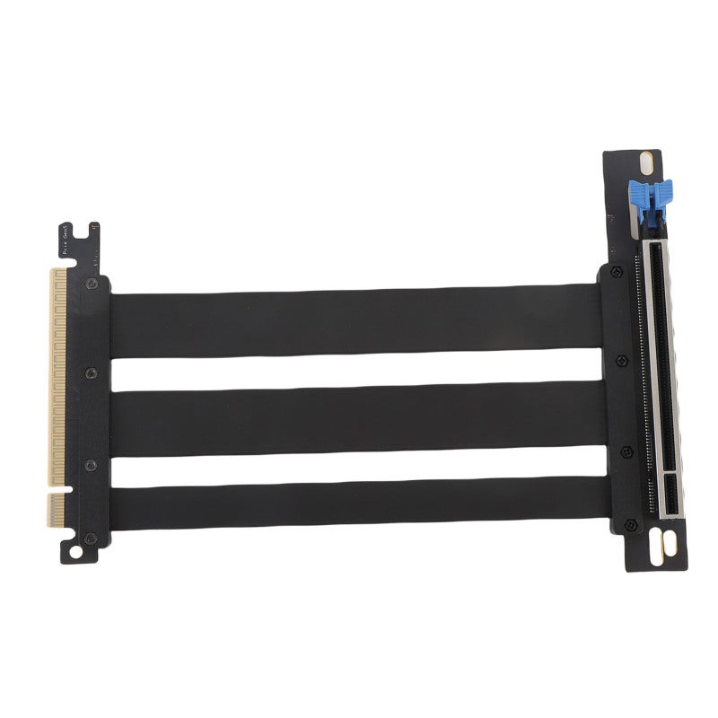 كابل تمديد PCIe 5.0 X16 بزاوية قائمة 90 درجة، محمي بسرعة 128 جيجابت في الثانية، لكابل تمديد GPU PCIE 5.0 X16 لحالات الكمبيوتر والخوادم وبناءات ITX، مستلزمات كمبيوتر، 15 سم / 5.9 بوصة - Image 1
