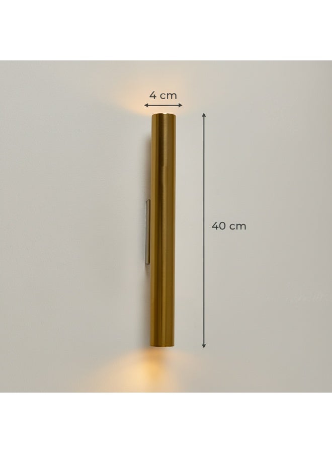 نجفة شوب ابليك حائط مودرن ذهبى بتصميم طولي بإضاءة دافئة بلمبه G9 - Image 4