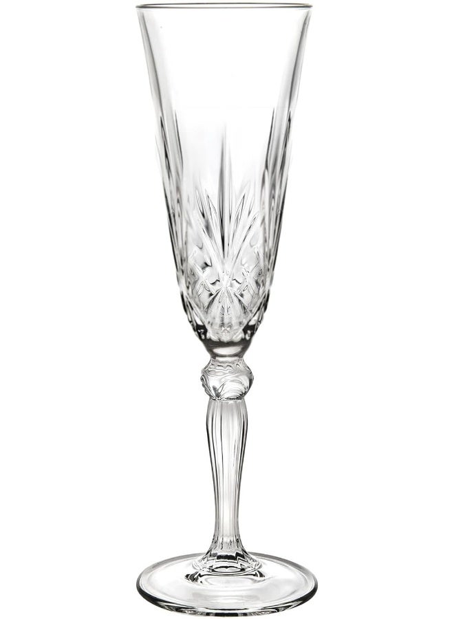 RCR Rcr 25600020006 Melodia Crystal Champagne Flutes Glasses, 160 ml, Set Of 6 - Transparent  - Image 4