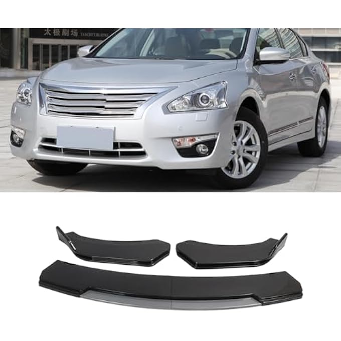 Jiawu Front Bumper Lip Chin, Prevents Collisions, Reduces Wind 4 Piece Front Bumper Lip Separator Carbon Fiber Pattern Sporty Double Layer for (43frbmiogu-14) - Image 5