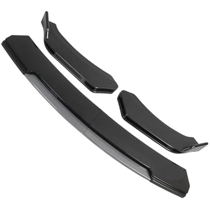 Jiawu Front Bumper Lip Chin, Prevents Collisions, Reduces Wind 4 Piece Front Bumper Lip Separator Carbon Fiber Pattern Sporty Double Layer for (43frbmiogu-14) - Image 3