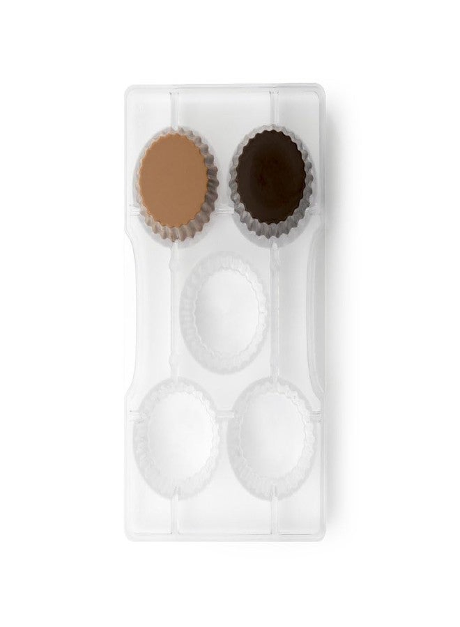 Decora 0050102 Polycarbonate Chocolate Mold with 5 Baking-Cup Cavities 40mm Diameter x 28mm High - Image 1