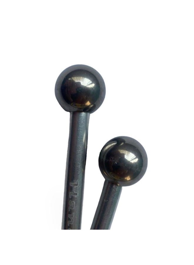 TUORen 1 Pair Tongue Drum Mallets Metal Steel Head Drum Sticks with Rubber Handle Ethereal Drumstick Percussion Sticks Hammer for Glockenspiel Xylophone Chime Woodblock and Bells 8.7inch - Image 5
