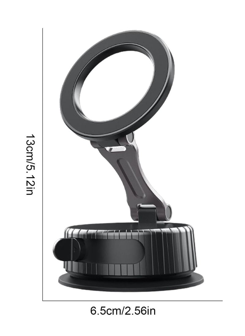 Jourvent - Magnet Smartphone Holder Vacuum Suction Cup N52 Magnet Strong Adsorption 360° Base 270° Support Rod Foldable One-handed Operation Easy Disassembly Suitable for All Models Car Use Suitable for Multiple Occasions Precision and Compact Structure - Image 1