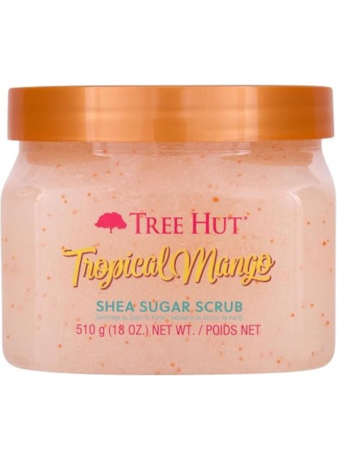 Tree Hut Shea Sugar Scrub Tropical Mango, 18oz, Ultra Hydrating and Exfoliating Scrub for Nourishing Essential Body Care - Image 1