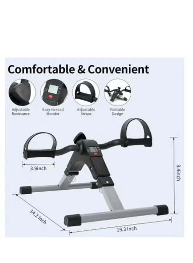 MOSH Folding Pedal Exerciser Mini Exercise Bike with LCD Display - Image 2