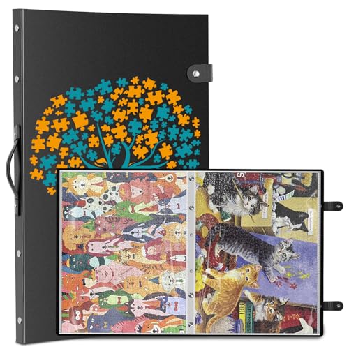 Nariolar Puzzle Storage Folder for 1000 Pieces with 24 Sheets48 Puzzles Large Capacity Portable Puzzle Album to Store Finished Puzzles - Image 1