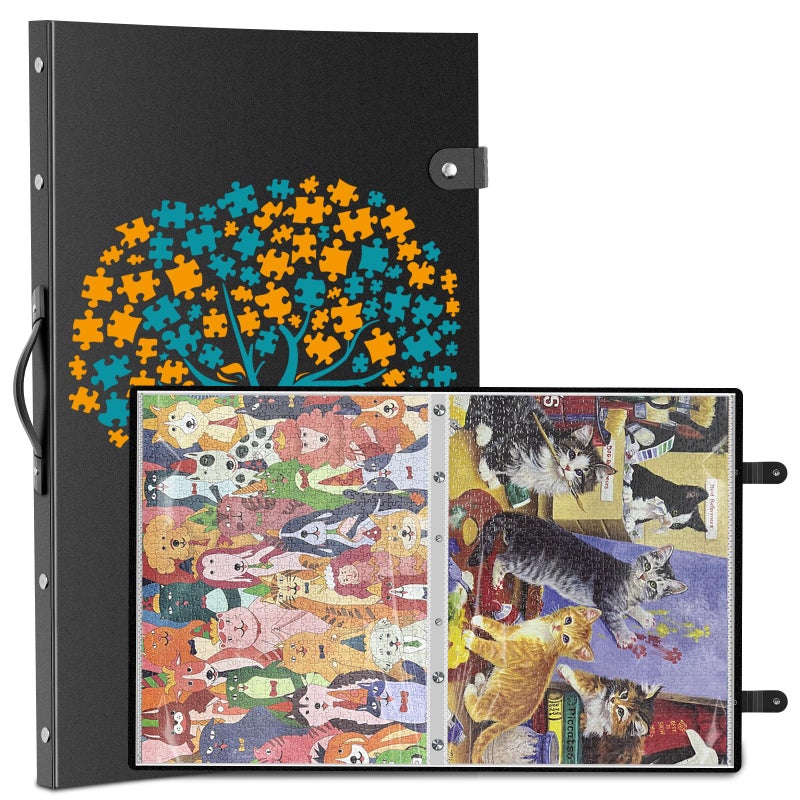 Nariolar Puzzle Storage Folder for 1000 Pieces with 24 Sheets48 Puzzles Large Capacity Portable Puzzle Album to Store Finished Puzzles - Image 2