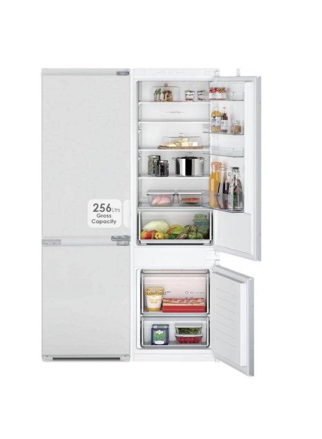 Zeeco Kitchen Line Built-In Refrigerator, 256 Litres, 2 Doors, Bottom Freezer, Reversible Right Door Hinge, LED Interior Light, Frost-Free, Electronic Control, White - Made In Turkey - Image 1
