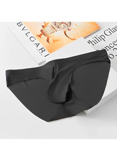 REOCLE Men's Short Briefs Underwear Ice Silk Fitness Sport Underpants Classic Stretchy Briefs Breathable Underwear Silky Underwear  - Image 3