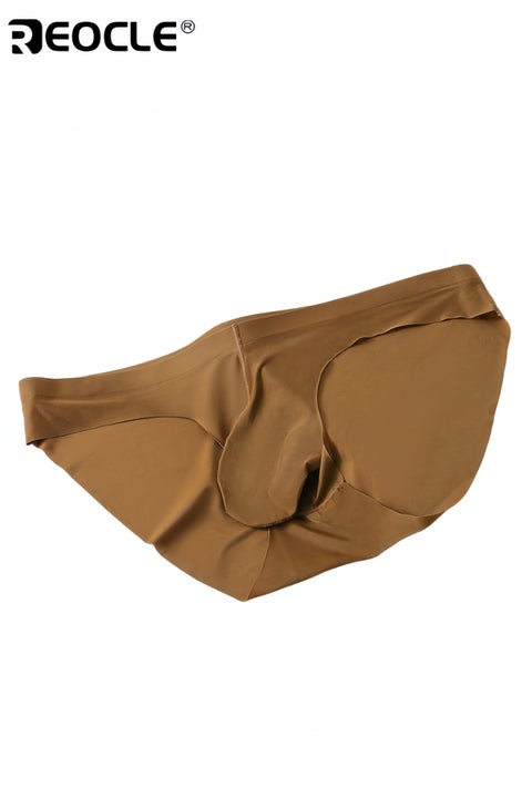 Men's Short Briefs Underwear Ice Silk Fitness Sport Underpants Classic Stretchy Briefs Breathable Underwear Silky Underwear