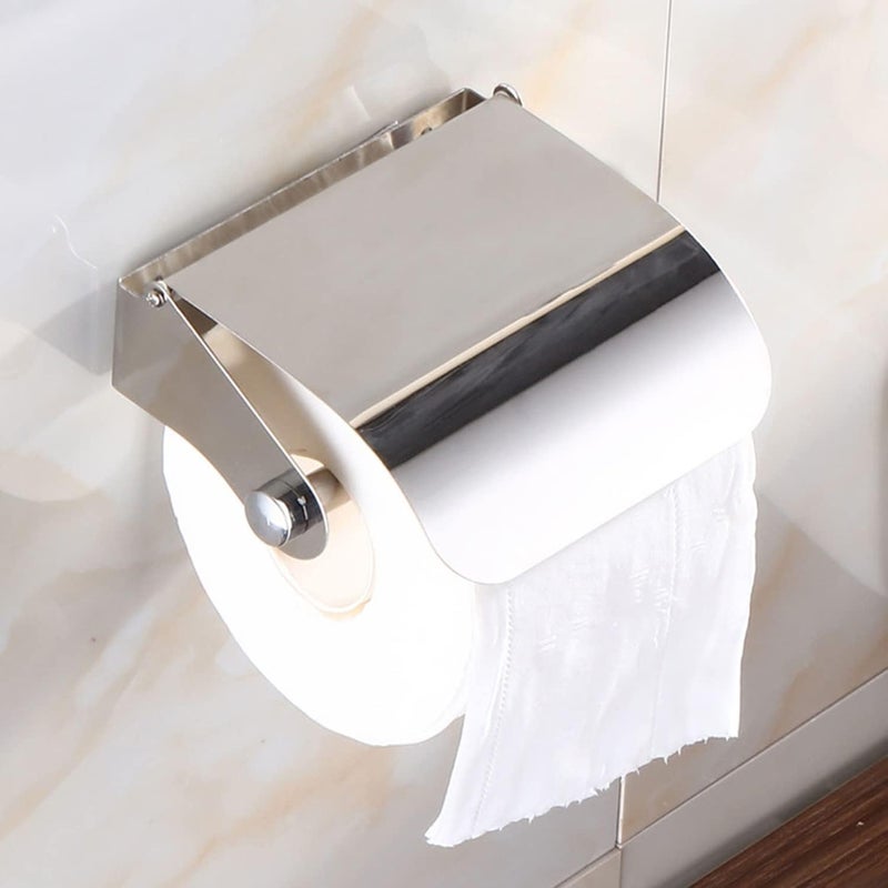 RFV1 304 Grade Stainless Steel Toilet Paper Roll Holder/Toilet Paper Holder/Toilet Roll Holder for Premium Bathroom Accessories,Chrome (Pack of 2) - Image 2