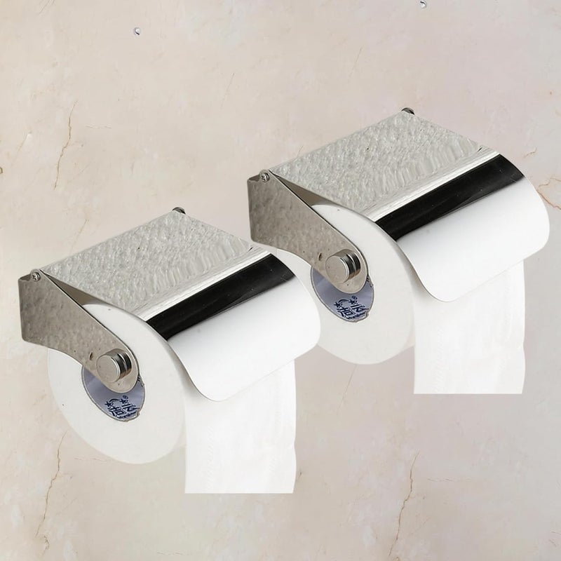 RFV1 304 Grade Stainless Steel Toilet Paper Roll Holder/Toilet Paper Holder/Toilet Roll Holder for Premium Bathroom Accessories,Chrome (Pack of 2) - Image 1