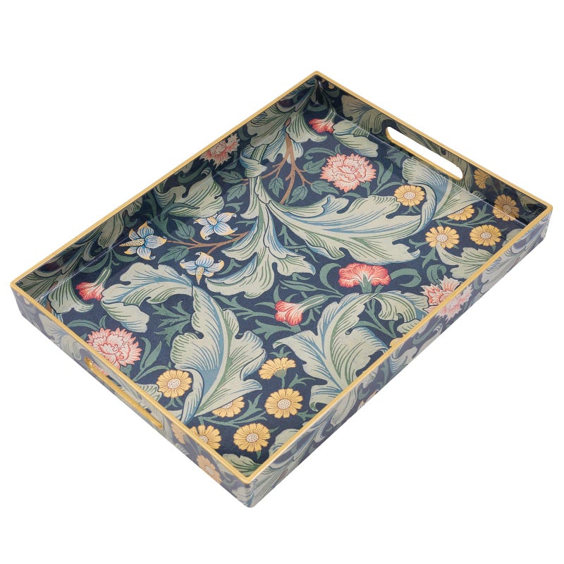 AGIOTA Coffee Table Trays for Living Room Serving Tray with Handles Modern Large Tray for Ottoman Coffee Table