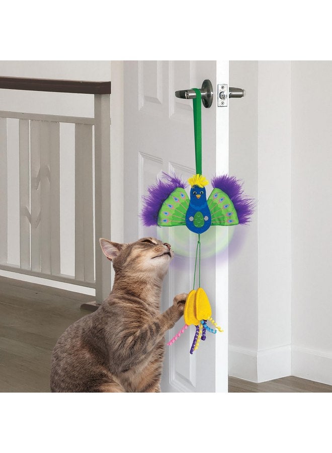 KONG Connects Peacock Interactive Cat Toy with Feathers and Catnip - Image 1