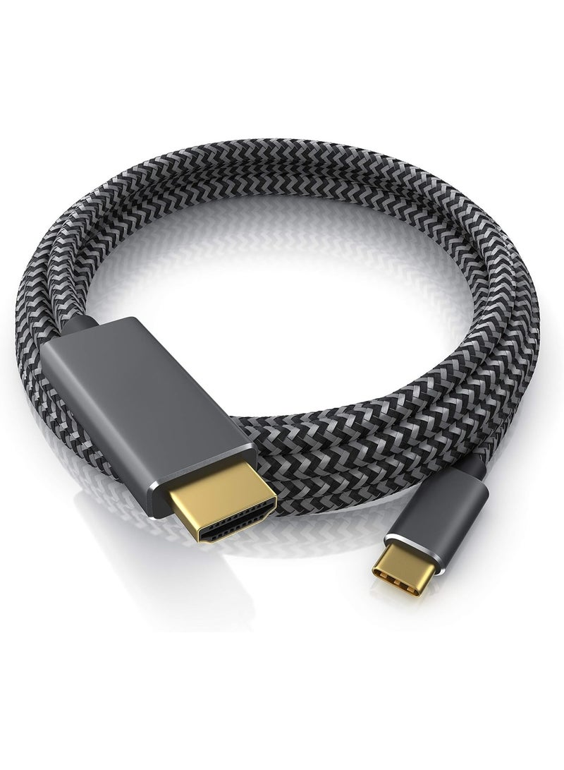كابل USB-C إلى HDMI بطول 2 متر – 4K فائق الدقة 60 هرتز، متين وسهل الاستخدام – متوافق مع ثاندربولت 3 - Image 2