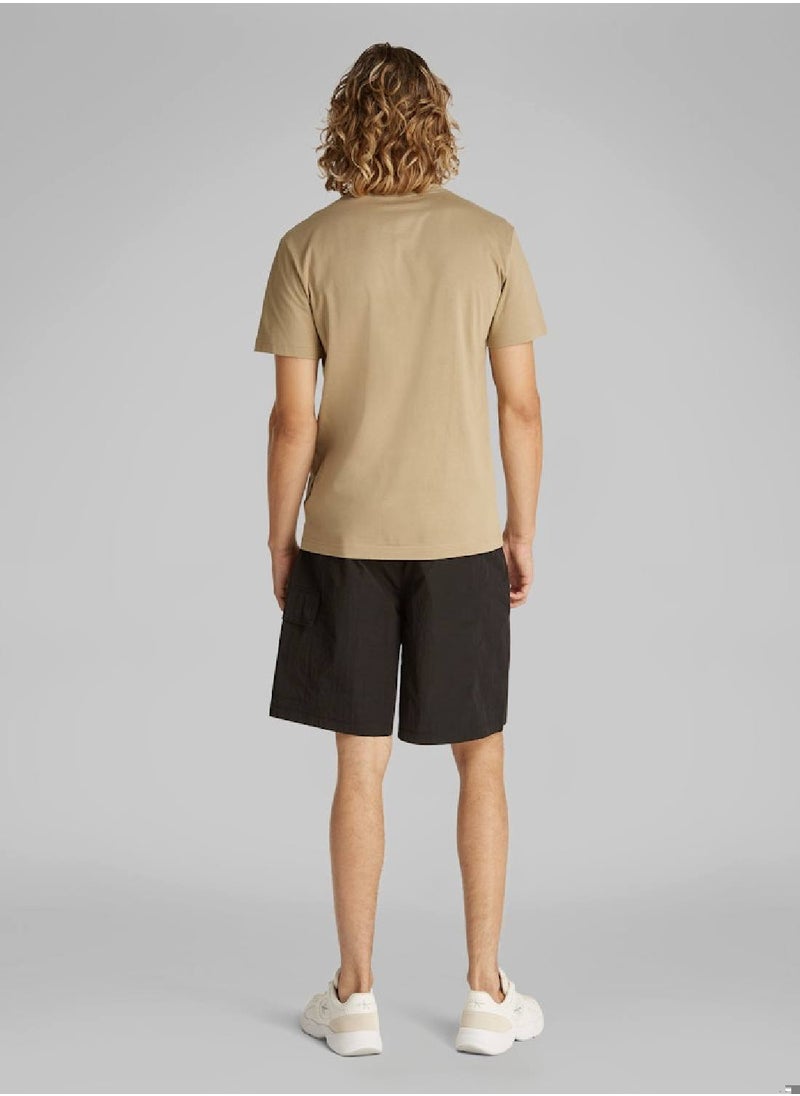 Calvin Klein Jeans Men's Graphic T-Shirt - Cotton, Beige  - Image 5