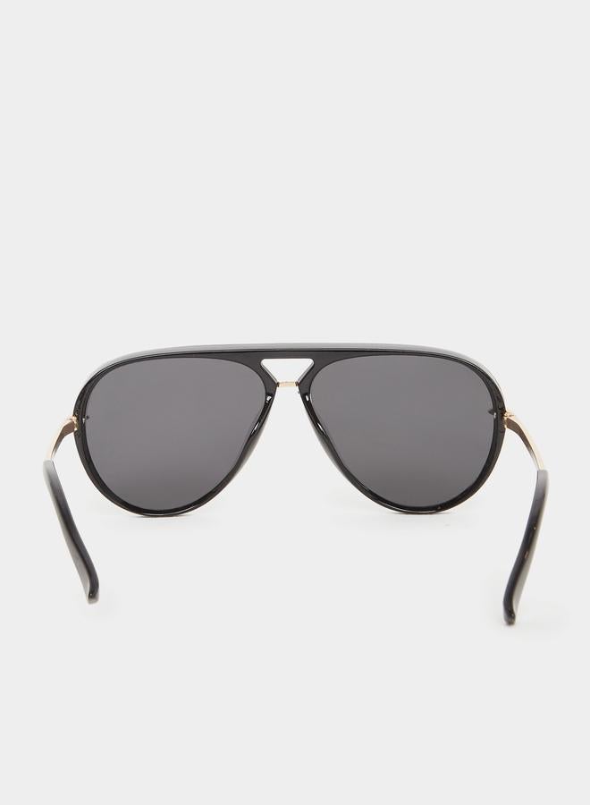 Styli Black Aviator Sunglasses - Image 4