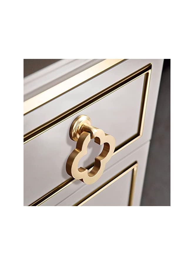promass 6pcs Gold Cabinet Knobs, Zinc Alloy Brushed Brass Cabinet Ring Pulls Dresser Handles Furniture Hardware for Kitchen Cupboard Drawers Closet Door,Easy to Install (Style2) - Image 4