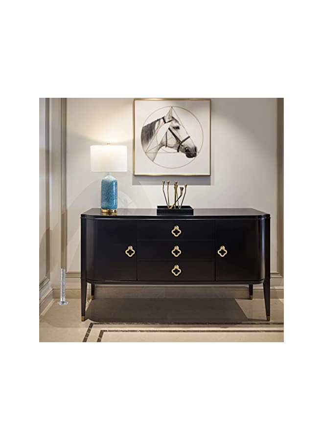 promass 6pcs Gold Cabinet Knobs, Zinc Alloy Brushed Brass Cabinet Ring Pulls Dresser Handles Furniture Hardware for Kitchen Cupboard Drawers Closet Door,Easy to Install (Style2) - Image 3