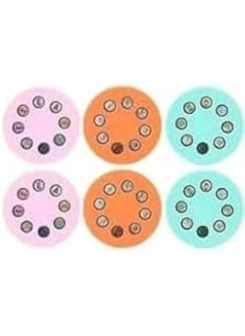 Generic - 3-sided 24 Patterns Kids Flashlight Night Light Learning Bedtime Best Gift Pink Plastic - Image 1