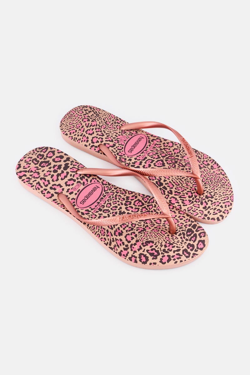 Havaianas Women Slim Animal Print Slip On Slippers, Multicolor - Image 2