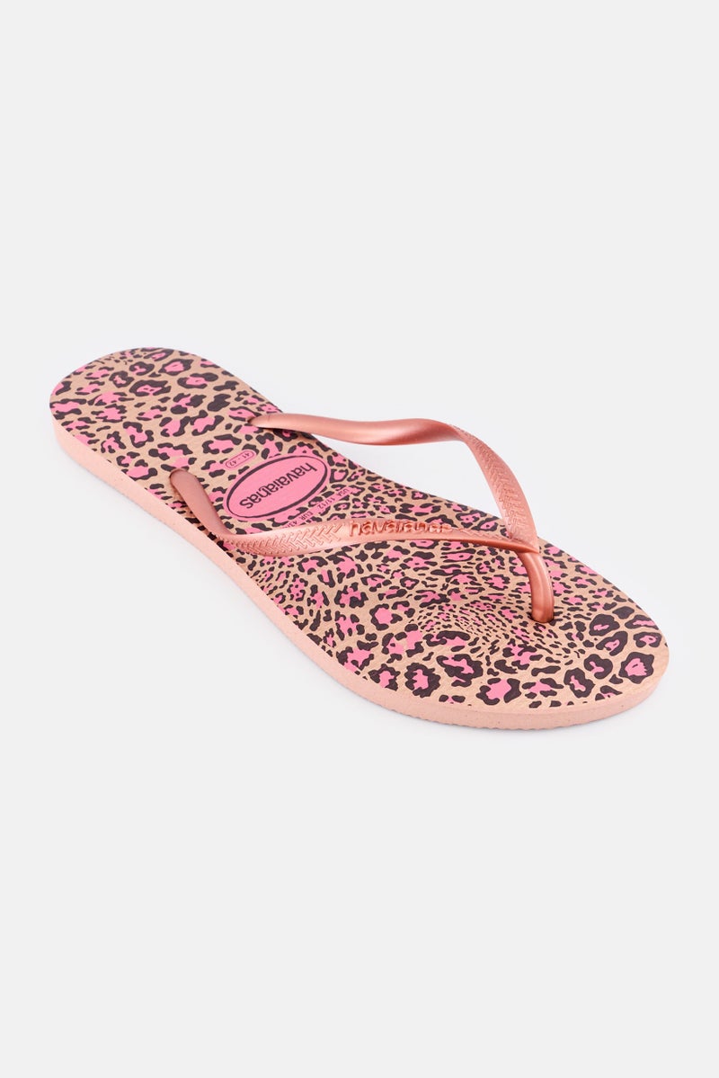 Havaianas Women Slim Animal Print Slip On Slippers, Multicolor - Image 1