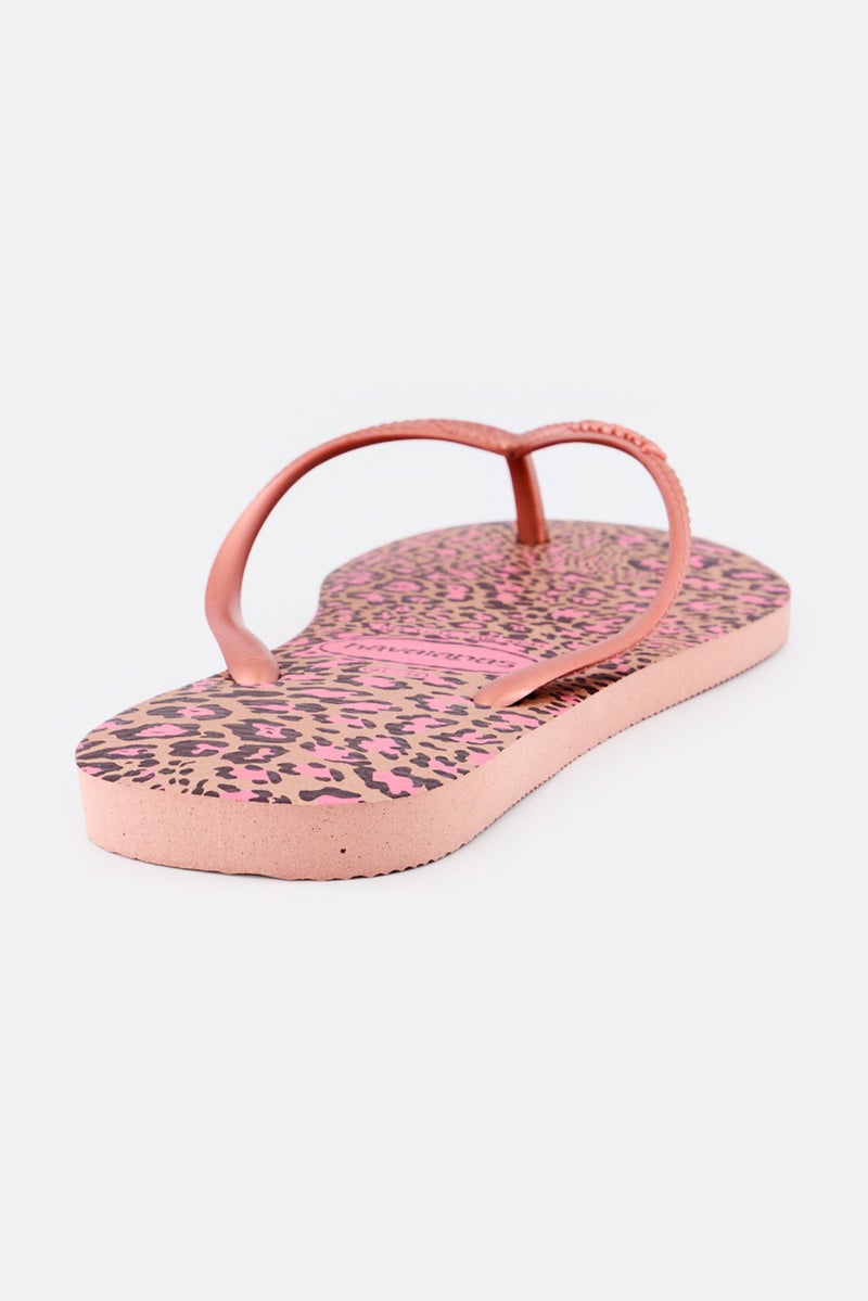 Havaianas Women Slim Animal Print Slip On Slippers, Multicolor - Image 3