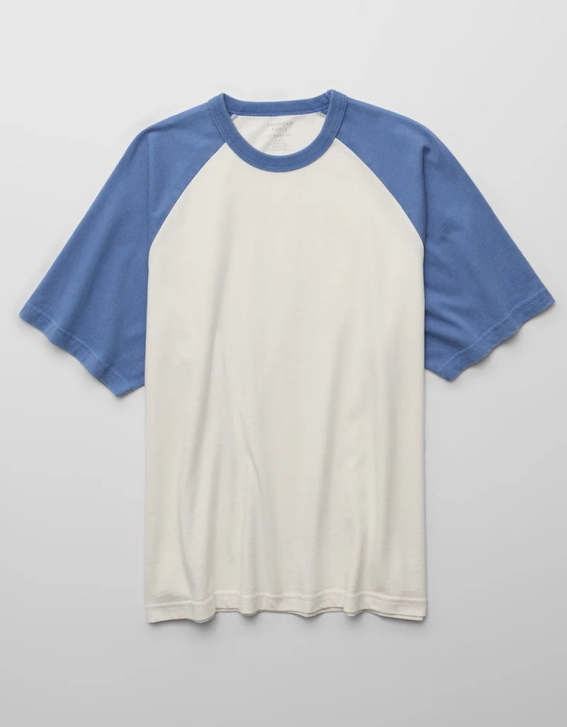 American Eagle  AE Relaxed Heavyweight Raglan T-Shirt for Men | Best Price UAE