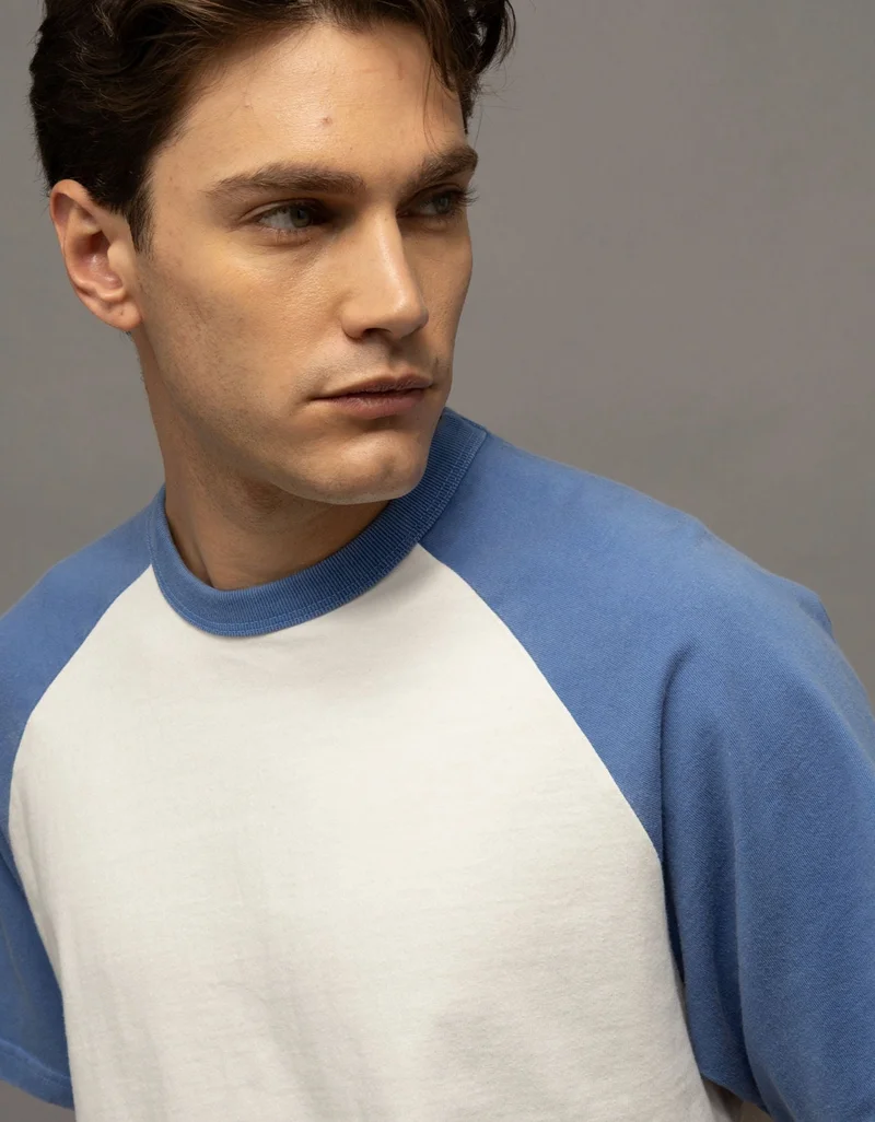 American Eagle  AE Relaxed Heavyweight Raglan T-Shirt for Men | Best Price UAE