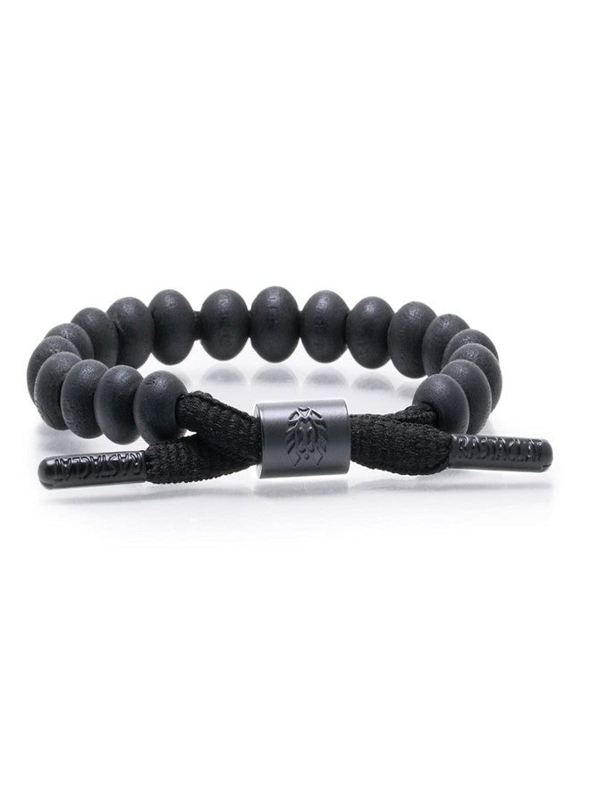 Rastaclat Beaded Bracelet for Men and Women - Karma Black Bracelet | Adjustable Stackable & Beaded by Hand (Medium/Large) - Image 1
