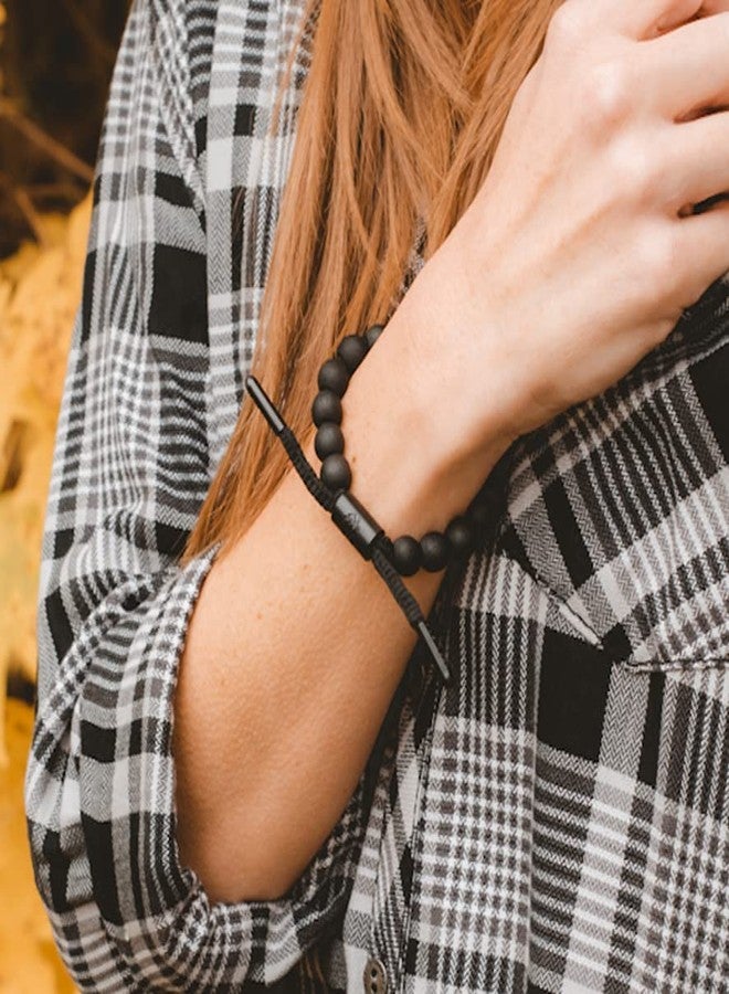 Rastaclat Beaded Bracelet for Men and Women - Karma Black Bracelet | Adjustable Stackable & Beaded by Hand (Medium/Large) - Image 5
