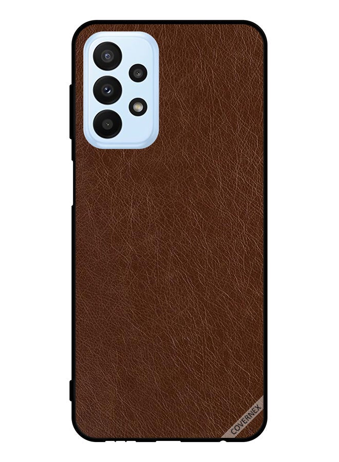 Covernex Protective Case Cover For Samsung Galaxy A23 Dark   Leather Pattern  - Image 1