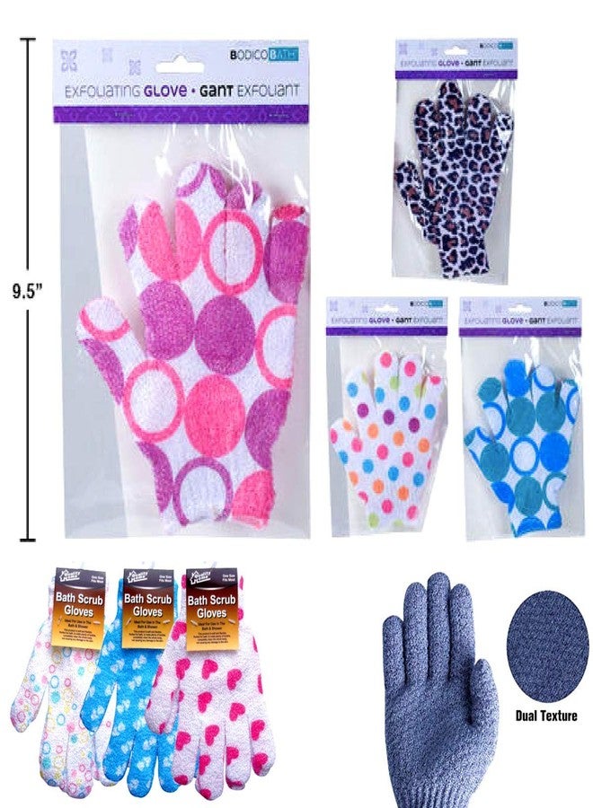 KAAS Bath Gloves Spa Massage Body Scrubber Cleaner, Shower Gloves multicolor - 1 Pair - Image 2