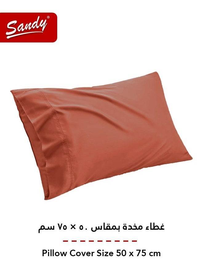 Sandy Sandy Premium Hotel Quality Flat Sheet and Pillow Case, Bed Sheet 2 Pieces Set, Soft & Breathable and Cooling, Extra Twin Size 243 x 167 cm, Terra  - Image 4