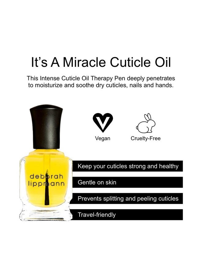 Deborah Lippmann It's A Miracle Cuticle Oil Repair Dry Cuticles with Essential Oils Vegan Nail Care with Almond Oil 0.50 fl oz - Image 2