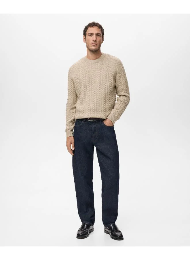 Mango Man  Braided knitted sweater for Men | Best Price UAE