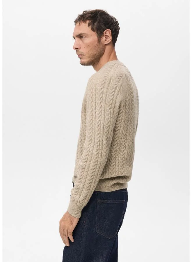 Mango Man  Braided knitted sweater for Men | Best Price UAE